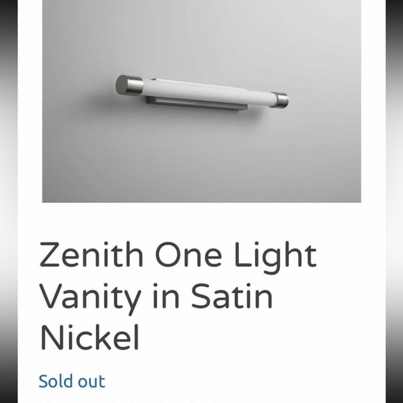 Zenith Other - Zenith one light vanity in satin nickel